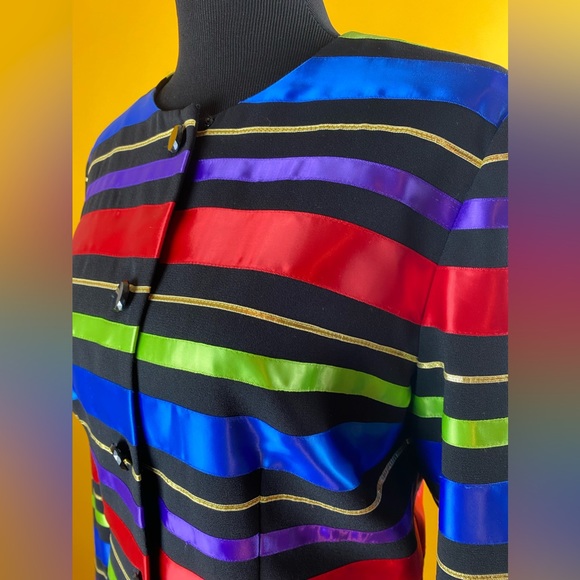 Maggy London Ribbon Striped Blazer - Picture 3 of 6